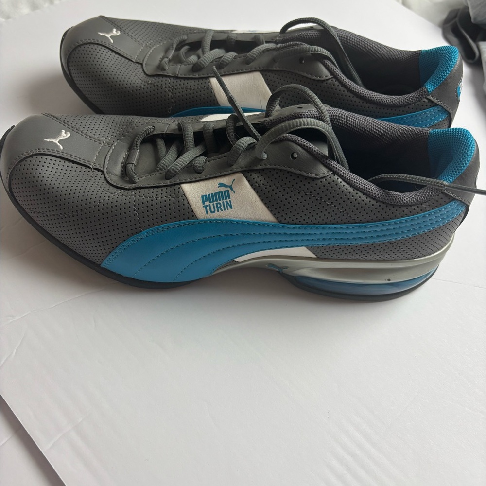 Puma Turin Men's Athletic Shoes in Gray and Blue